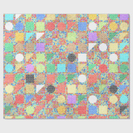 Papel De Presente Pintura Acrílica Colorida 