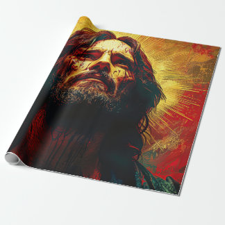 Papel De Presente pintura aquosa de cristo jesus