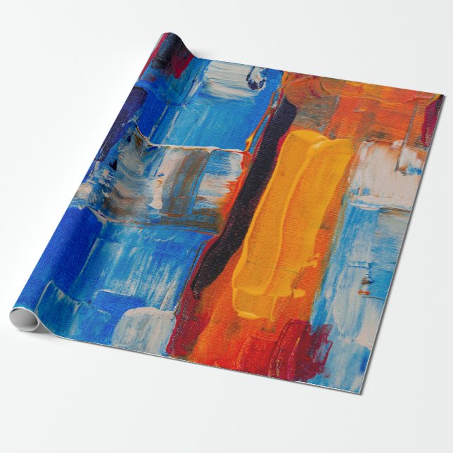 Papel De Presente Pintura de abstrato a cores ordenadas (Desenrolado)