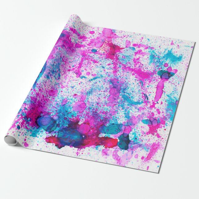 Papel De Presente Pintura de Abstrato com tinta a álcool. Tinta alco (Desenrolado)