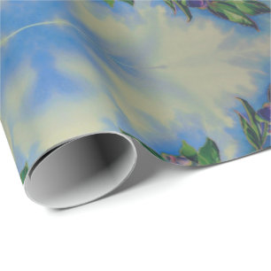 Papel De Presente Pintura de aquarela de mirtilo