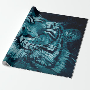 Papel De Presente Pintura de arte Pintura fina Tigre de cor oleosa e