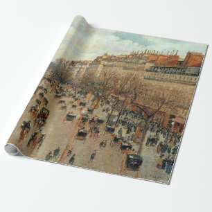 Papel De Presente Pintura de Camille Pissarro Boulevard Montmartre