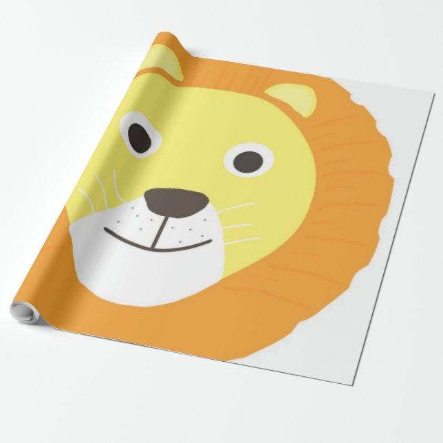 Papel De Presente pintura de leão (Desenrolado)