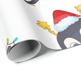 Papel De Presente Pintura de Natal com Luzes