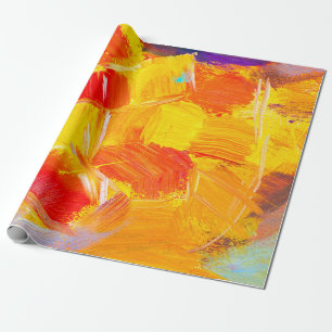 Papel De Presente pintura de óleo de textura pintura de fruta flora
