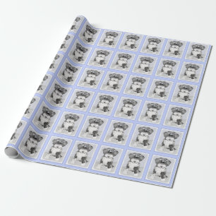 Papel De Presente Pintura de Terrier Tibetano - Arte de cão original