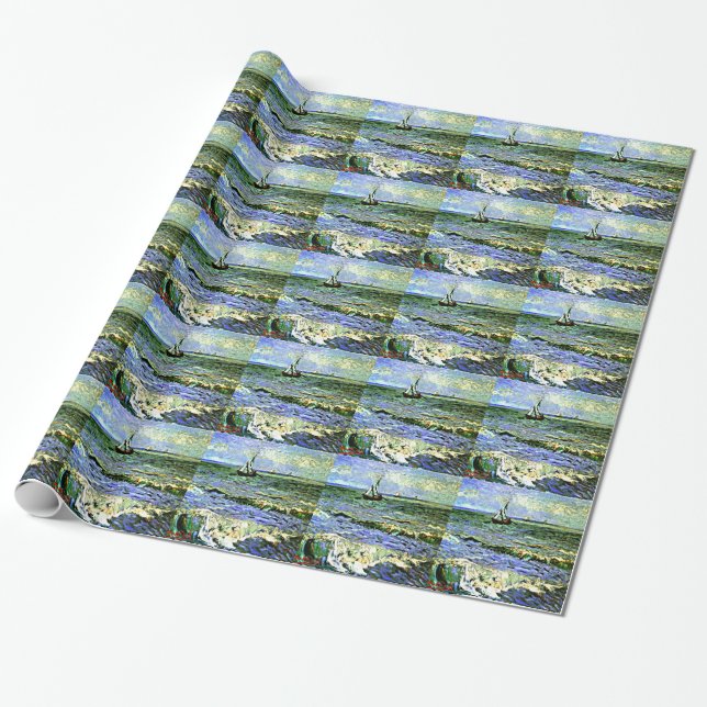 Papel De Presente pintura de Van Gogh, paisagem, (Desenrolado)