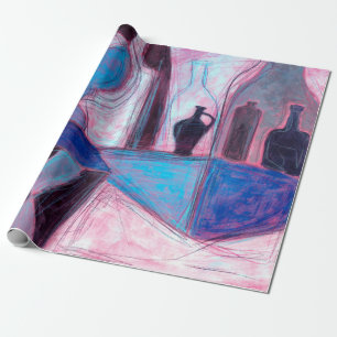 Papel De Presente Pintura/desenho de vida útil estilizada em bosque