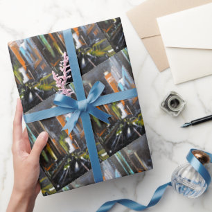 Papel De Presente Pintura Elétrica de Meia-Noite de Nova York - Alfr