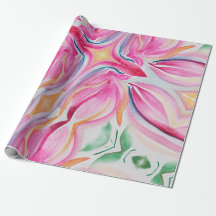 Pintura em Aquarela Floral Abstrata