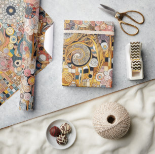 Papel De Presente Pintura Floral com Estilo de Arte Antiquada