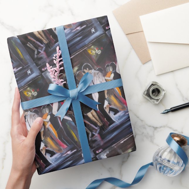 Papel De Presente Pintura Mambo Night por Alfred Fox (Presentear)