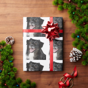 Papel De Presente Pintura realista de um cachorro bonito