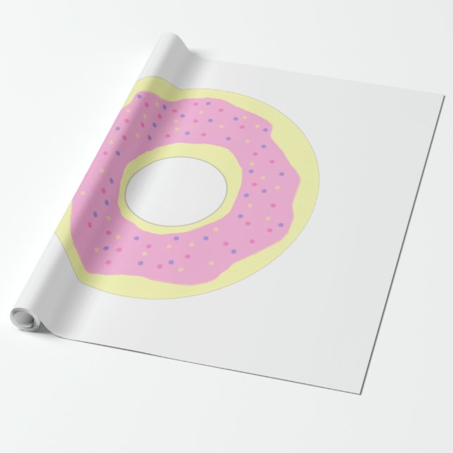 Papel De Presente pintura rosquinha (Desenrolado)