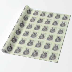 Papel De Presente Pintura Schnauzer (Giant, Standard) - Arte Canina