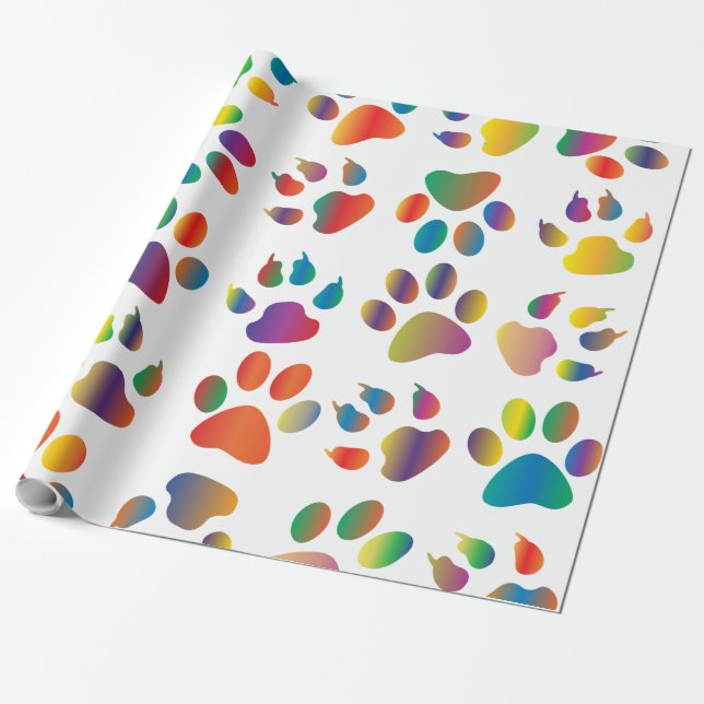 Papel De Presente Pinturas do arco-íris (Desenrolado)