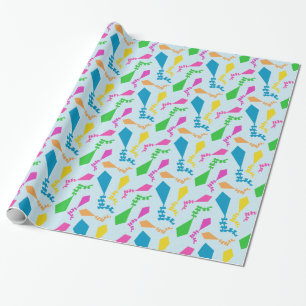 Papel De Presente Pipas Coloridas Voando no Céu