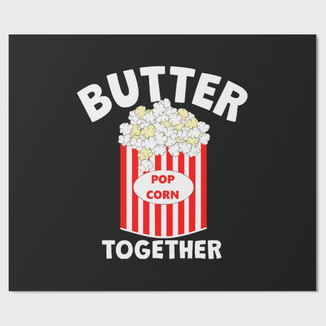 Papel De Presente Pipoca de Filme BUTTER Juntos (Aberto)