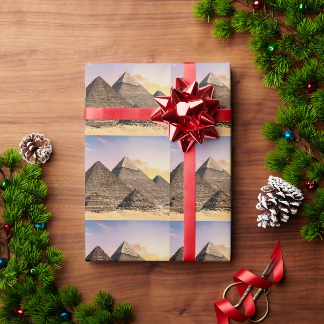 Papel De Presente Pirâmides de Gizé Viagem Egito Foto (Presente de Natal)