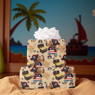 Papel De Presente Pirata Adventure Bear - Ahoy, Matey