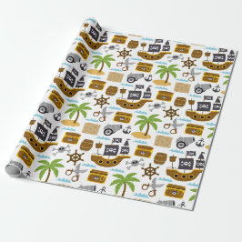 Papel De Presente Pirata Infantil