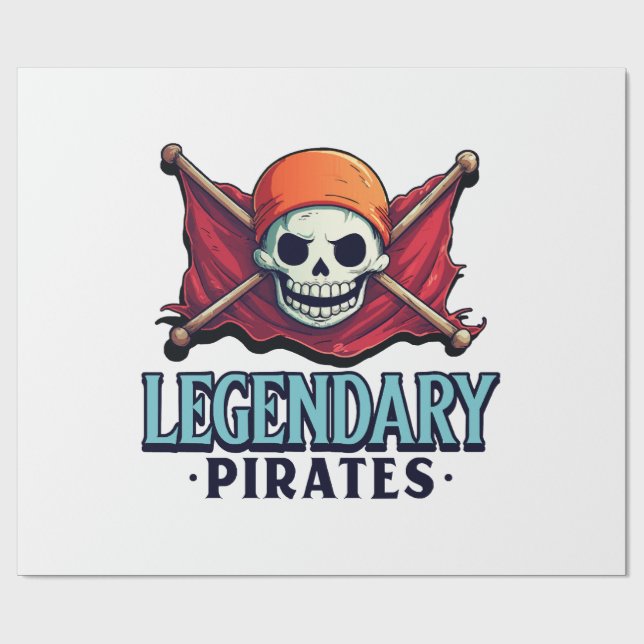 Papel De Presente Piratas lendários (Aberto)