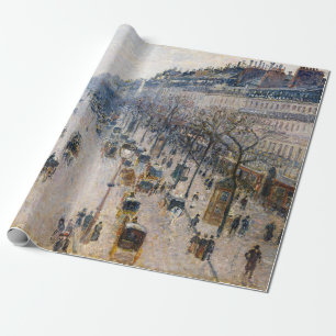 Papel De Presente Pissarro - Boulevard Montmartre, Manhã de Inverno