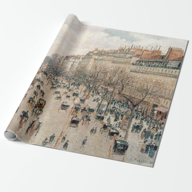 Papel De Presente Pissarro - Boulevard Montmartre, Tarde Sun (Desenrolado)