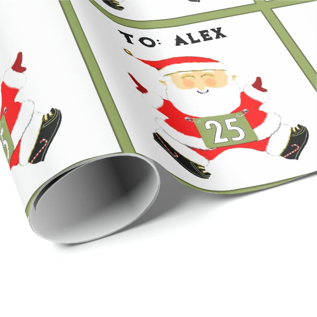 Papel De Presente Pista de corrida e atletismo de Natal (Ponta do rolo)