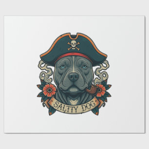Papel De Presente Pitbull Salty Dog