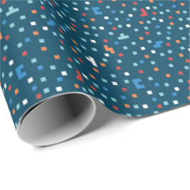 Papel De Presente Píxeis do jogador sobre fundo azul escuro