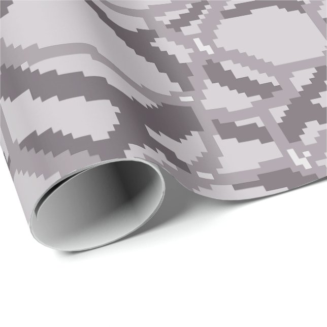 Papel De Presente Pixel Water Ripple Pattern (Ponta do rolo)