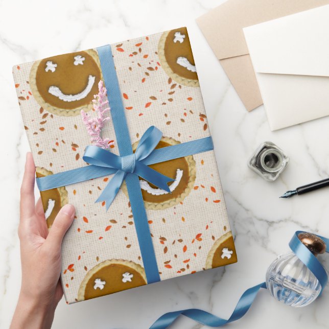 Papel De Presente Pizza de Abóbora de Ação de Graças (Presentear)