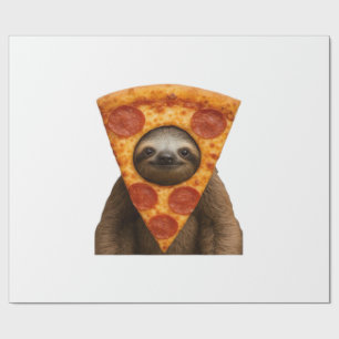 Papel De Presente Pizza de preguiça meme engraçado estranho brincade