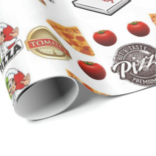 Papel De Presente Pizza embrulhando papel brilhante