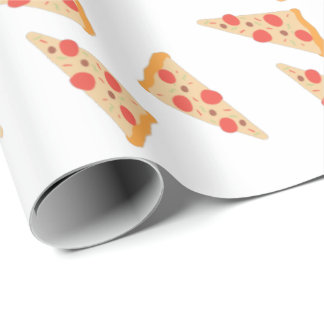 Papel De Presente Pizza Iummy e Pizza Pepperoni Foodie Watercolor Pa