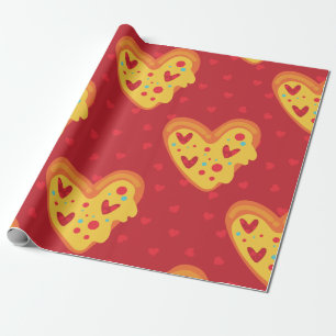 Papel De Presente pizza namorados coração amor comida italiana