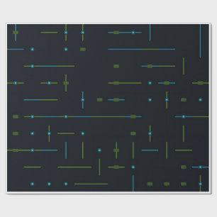 Papel De Presente Placa de Circuito Tech Padrão Sem Costura