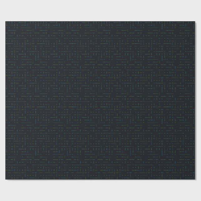 Papel De Presente Placa de Circuito Tech Padrão Sem Costura (Aberto)