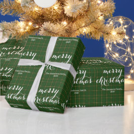 Papel De Presente Plaid Clássico Feliz Natal Festivo -