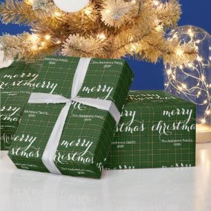 Papel De Presente Plaid Clássico Feliz Natal Festivo -
