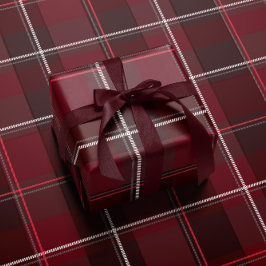 Papel De Presente Plaid de Natal clássico simples de feriado
