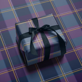 Papel De Presente Plaid de Natal clássico simples de feriado