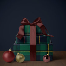 Plaid de Natal clássico simples de feriado