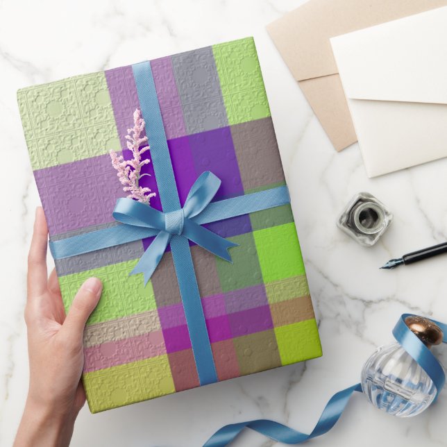 Papel De Presente Plaid Decorativo (Presentear)