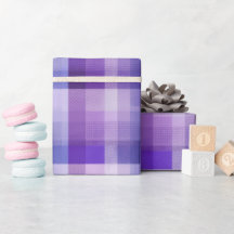 Plaid Roxo Lavanda Padrão Névoa Suave