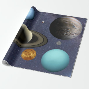 Papel De Presente Planetas do sistema solar