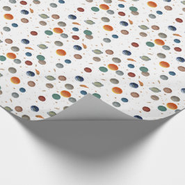 Papel De Presente Planetas Pintados