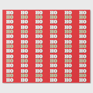 Papel De Presente Planície Minimalista do Partido HoHo de Feliz Nata